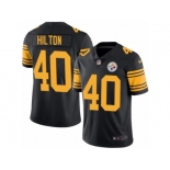 Men Nike Pittsburgh Steelers #40 Mike Hilton Limited Black Rush Vapor Untouchable NFL Jersey