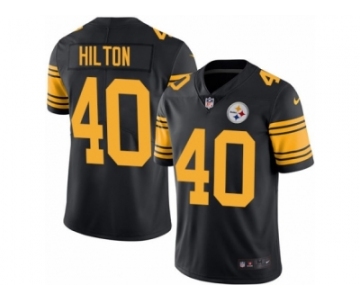 Men Nike Pittsburgh Steelers #40 Mike Hilton Limited Black Rush Vapor Untouchable NFL Jersey