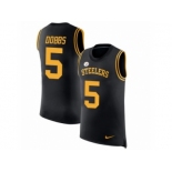 Men Nike Pittsburgh Steelers #5 Joshua Dobbs Black Rush Player Name & Number Tank Top NFL Jersey