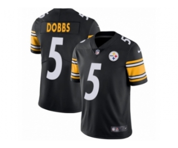 Men Nike Pittsburgh Steelers #5 Joshua Dobbs Black Team Color Vapor Untouchable Limited Player NFL Jersey