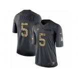 Men Nike Pittsburgh Steelers #5 Joshua Dobbs Limited Black 2016 Salute to Service NFL Jersey