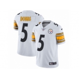 Men Nike Pittsburgh Steelers #5 Joshua Dobbs White Vapor Untouchable Limited Player NFL Jersey