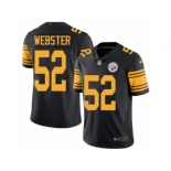 Men Nike Pittsburgh Steelers #52 Mike Webster Black Color Rush Limited Jersey