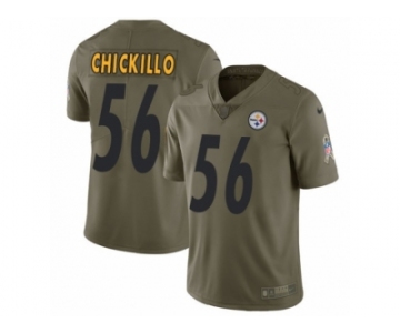 Men Nike Pittsburgh Steelers #56 Anthony Chickillo Limited Olive 2017 Salute to Service NFL Jersey