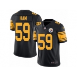 Men Nike Pittsburgh Steelers #59 Jack Ham Black Color Rush Limited Jersey