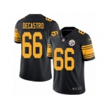 Men Nike Pittsburgh Steelers #66 David DeCastro Black Color Rush Limited Jersey