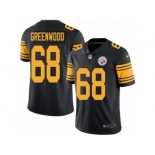 Men Nike Pittsburgh Steelers #68 L.C. Greenwood Black Color Rush Limited Jersey