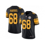 Men Nike Pittsburgh Steelers #68 Ryan Harris Black Color Rush Limited Jersey