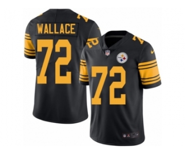 Men Nike Pittsburgh Steelers #72 Cody Wallace Black Color Rush Limited Jersey