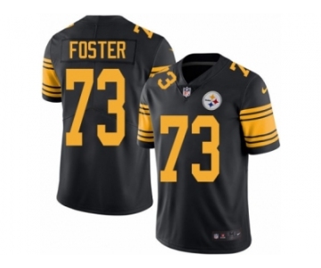 Men Nike Pittsburgh Steelers #73 Ramon Foster Black Color Rush Limited Jersey