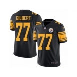 Men Nike Pittsburgh Steelers #77 Marcus Gilbert Black Color Rush Limited Jersey