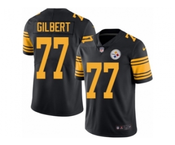 Men Nike Pittsburgh Steelers #77 Marcus Gilbert Black Color Rush Limited Jersey