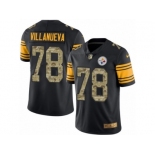 Men Nike Pittsburgh Steelers #78 Alejandro Villanueva Limited Black Camo Rush Vapor Untouchable NFL Jersey