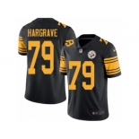 Men Nike Pittsburgh Steelers #79 Javon Hargrave Black Color Rush Limited Jersey