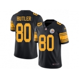 Men Nike Pittsburgh Steelers #80 Jack Butler Black Color Rush Limited Jersey