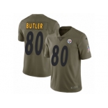 Men Nike Pittsburgh Steelers #80 Jack Butler Limited Olive 2017 Salute to Service NFL Jersey