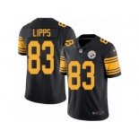 Men Nike Pittsburgh Steelers #83 Louis Lipps Black Color Rush Limited Jersey