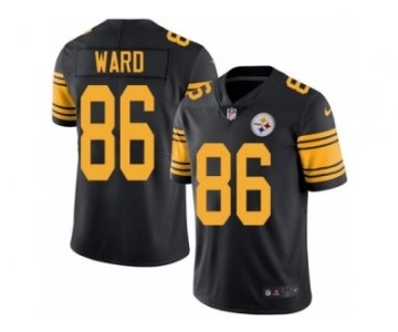 Men Nike Pittsburgh Steelers #86 Hines Ward Black Color Rush Limited Jersey