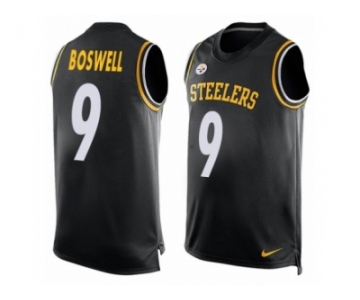 Men Nike Pittsburgh Steelers #9 Chris Boswell Limited Black Player Name & Number Tank Top NFL Jersey