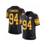 Men Nike Pittsburgh Steelers #94 Lawrence Timmons Black Color Rush Limited Jersey