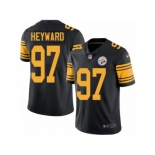 Men Nike Pittsburgh Steelers #97 Cameron Heyward Black Color Rush Limited Jersey