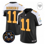 Men Pittsburgh Steelers #11 Allen Robinson II Black F U S E DMR Patch Untouchable Limited Stitched Football Jersey