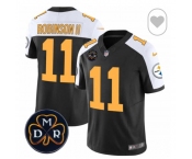 Men Pittsburgh Steelers #11 Allen Robinson II Black F U S E DMR Patch Untouchable Limited Stitched Football Jersey