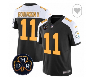 Men Pittsburgh Steelers #11 Allen Robinson II Black F U S E DMR Patch Untouchable Limited Stitched Football Jersey