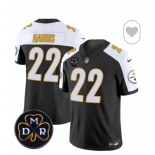 Men Pittsburgh Steelers #22 Najee Harris Black F U S E DMR Patch 2024 Untouchable Limited Stitched Football Jersey