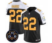 Men Pittsburgh Steelers #22 Najee Harris Black F U S E DMR Patch Untouchable Limited Stitched Football Jersey