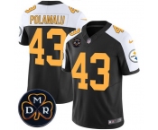 Men Pittsburgh Steelers #43 Troy Polamalu Black F U S E DMR Patch Untouchable Limited Stitched Football Jersey