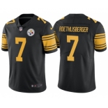 Men Pittsburgh Steelers #7 Ben Roethlisberger Black Color Rush Limited Jersey