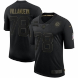 Men Pittsburgh Steelers #78 Alejandro Villanueva Nike 2020 Salute To Service Limited Jersey Black