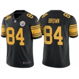 Men Pittsburgh Steelers #84 Antonio Brown Black Color Rush Limited Jersey