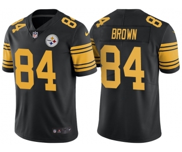 Men Pittsburgh Steelers #84 Antonio Brown Black Color Rush Limited Jersey