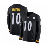 Men's Nike Pittsburgh Steelers #10 Ryan Switzer Limited Black Therma Long Sleeve NFL Jersey