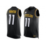 Men's Nike Pittsburgh Steelers #11 Justin Hunter Limited Black Player Name & Number Tank Top NFL Jersey