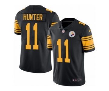 Men's Nike Pittsburgh Steelers #11 Justin Hunter Limited Black Rush NFL Jersey