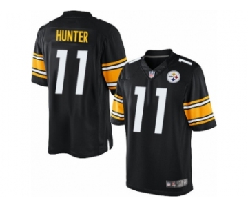 Men's Nike Pittsburgh Steelers #11 Justin Hunter Limited Black Team Color NFL Jersey