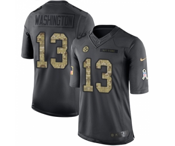 Men's Nike Pittsburgh Steelers #13 James Washington Limited Black 2016 Salute to Service NFL Jersey