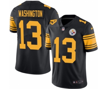 Men's Nike Pittsburgh Steelers #13 James Washington Limited Black Rush Vapor Untouchable NFL Jersey