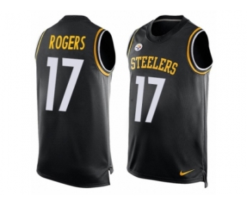 Men's Nike Pittsburgh Steelers #17 Eli Rogers Limited Black Player Name & Number Tank Top NFL Jersey