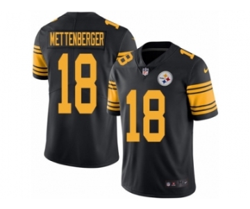 Men's Nike Pittsburgh Steelers #18 Zach Mettenberger Limited Black Rush NFL Jersey