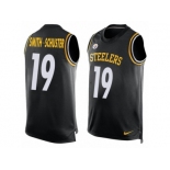 Men's Nike Pittsburgh Steelers #19 JuJu Smith-Schuster Limited Black Player Name & Number Tank Top NFL Jersey