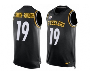 Men's Nike Pittsburgh Steelers #19 JuJu Smith-Schuster Limited Black Player Name & Number Tank Top NFL Jersey