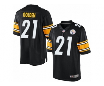 Men's Nike Pittsburgh Steelers #21 Robert Golden Limited Black Team Color NFL Jersey