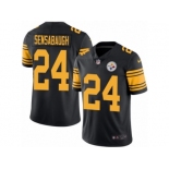 Men's Nike Pittsburgh Steelers #24 Coty Sensabaugh Limited Black Rush NFL Jersey