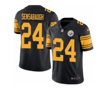 Men's Nike Pittsburgh Steelers #24 Coty Sensabaugh Limited Black Rush NFL Jersey