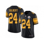 Men's Nike Pittsburgh Steelers #24 Justin Gilbert Limited Black Rush NFL Jersey