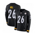 Men's Nike Pittsburgh Steelers #26 Le'Veon Bell Limited Black Therma Long Sleeve NFL Jersey